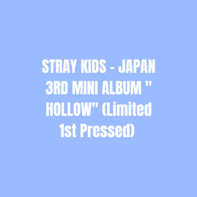 STRAY KIDS - JAPAN 3RD MINI ALBUM " HOLLOW" (Limited 1st Pressed)