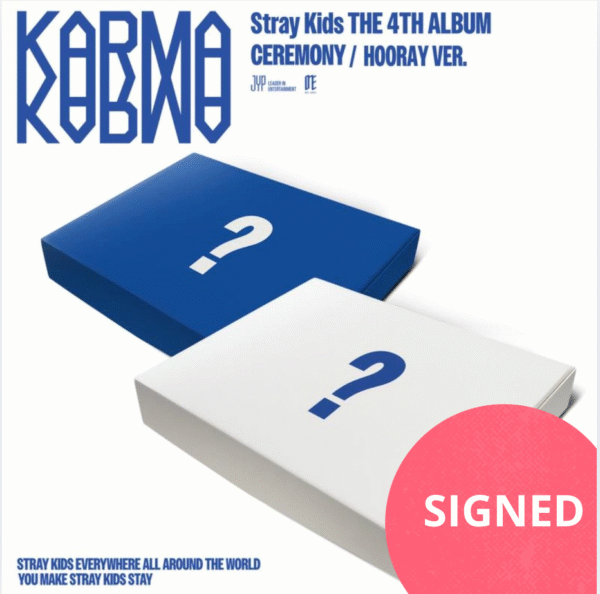 STRAY KIDS - THE 4TH ALBUM "KARMA"(HOORAY/CEREMONY) (SIGNED)