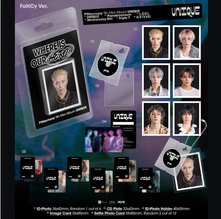 P1Harmony – 9th Mini Album "UNIQUE" (FaNCy Ver.)+POB SOUNDWAVE - Image 2