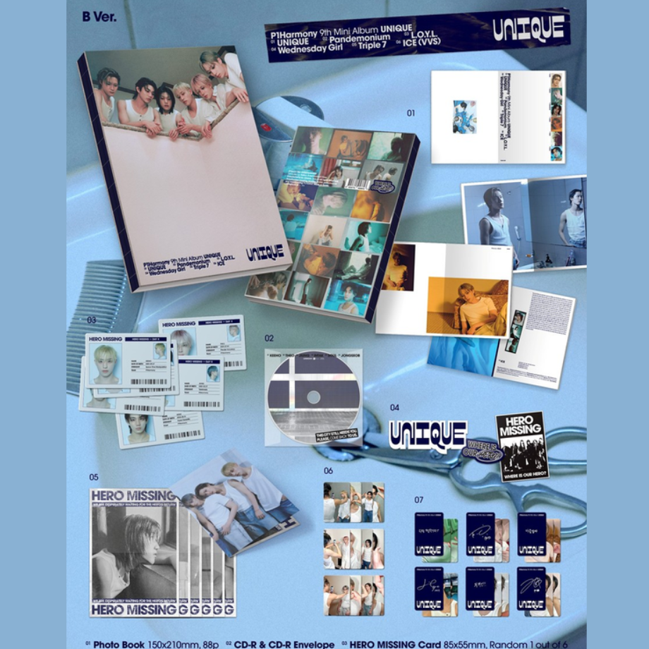 P1Harmony – 9th Mini Album "UNIQUE" (Photobook Ver.) - Image 3