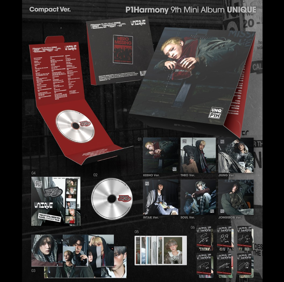P1Harmony – 9th Mini Album "UNIQUE" (Compact Ver.) - Image 2