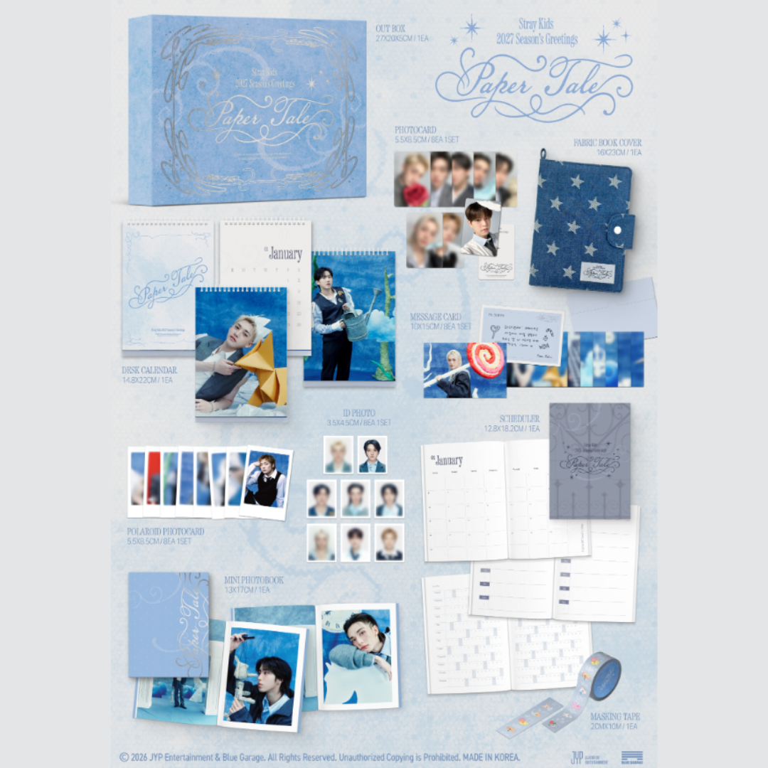STRAY KIDS - 2027 Season's Greetings "Paper Tale" contents